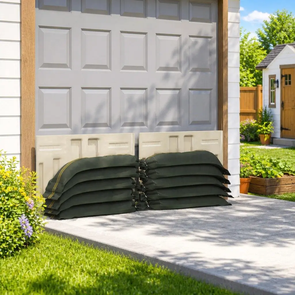 Industrial Sandbags Heavy Duty 100 x 25 cm Dark Green 10 Pack