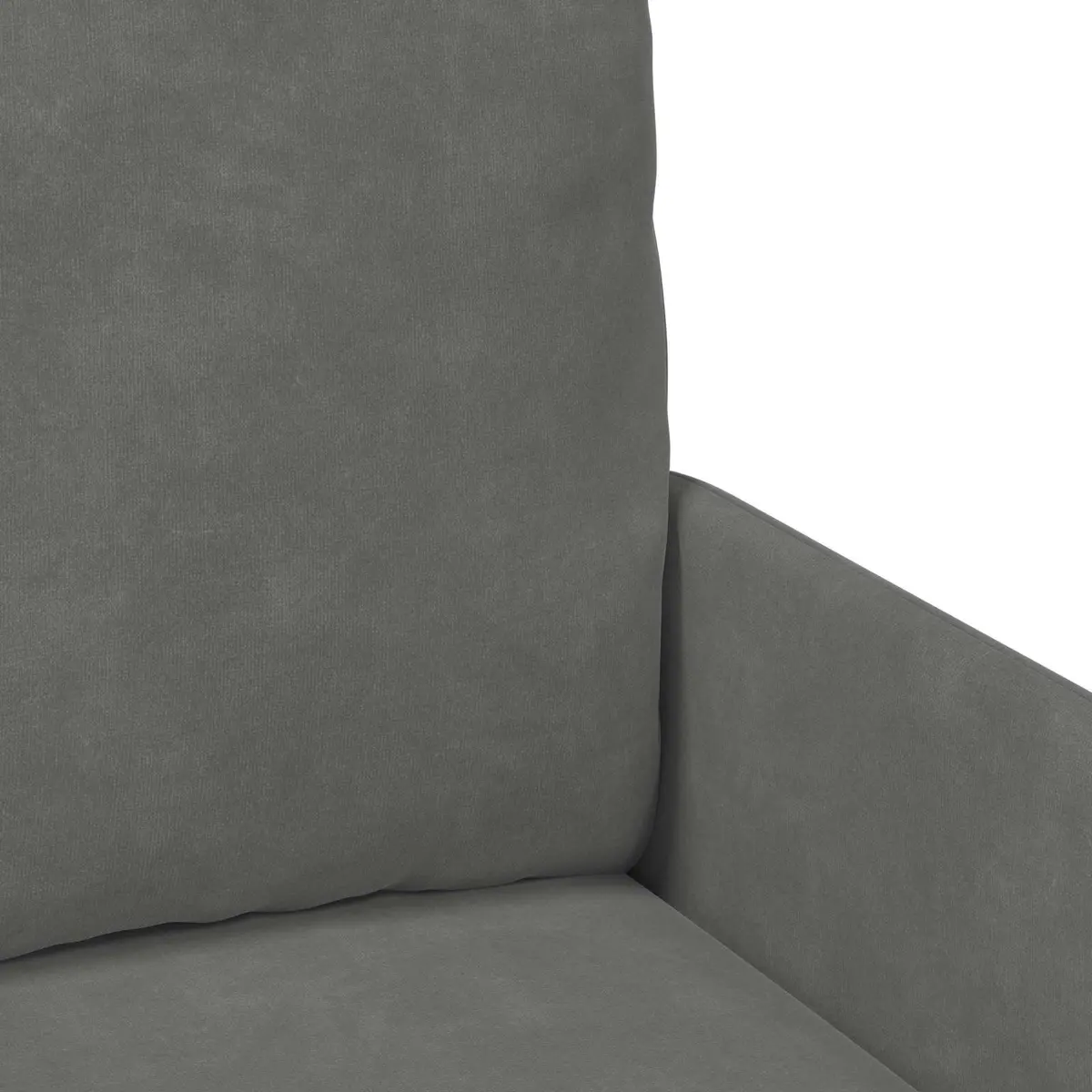 3 Piece Sofa Set Modern Living Room Furniture Grey Polyester