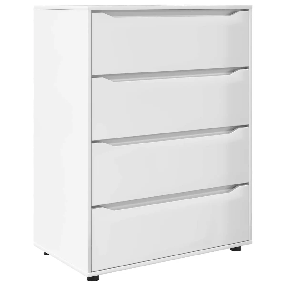Storage Cabinet Drawer Organiser High Gloss White Engineered Wood 80 x 48 x 105 cm