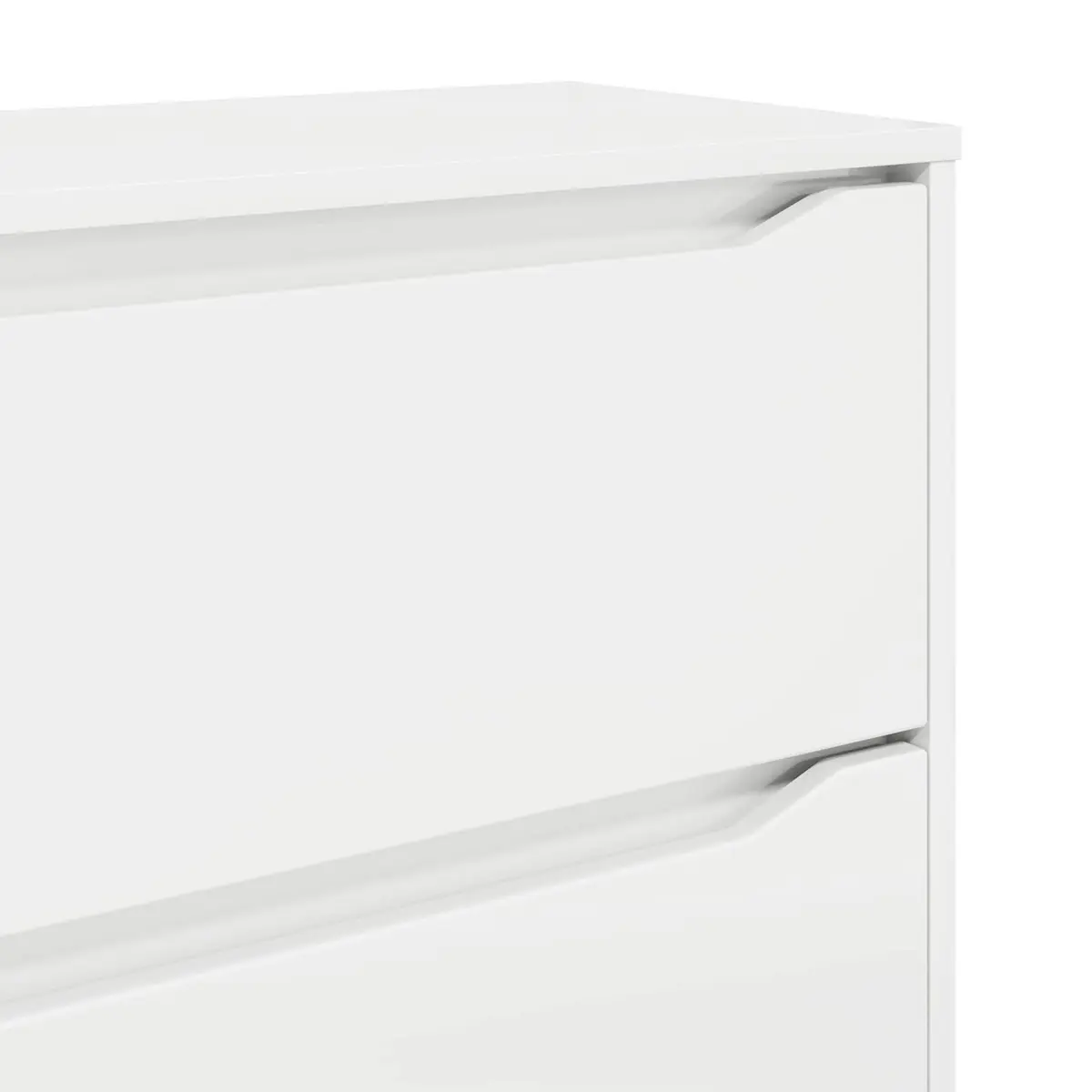 Storage Cabinet Drawer Organiser High Gloss White Engineered Wood 80 x 48 x 105 cm