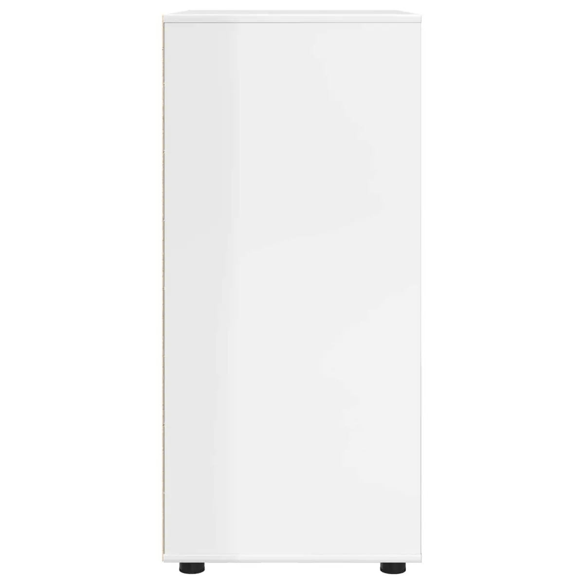 Storage Cabinet Drawer Organiser High Gloss White Engineered Wood 80 x 48 x 105 cm