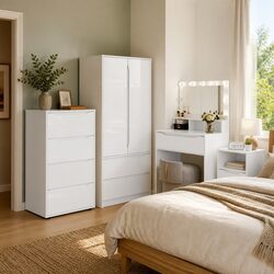 Practical High Gloss White Storage Cabinet for Your Home