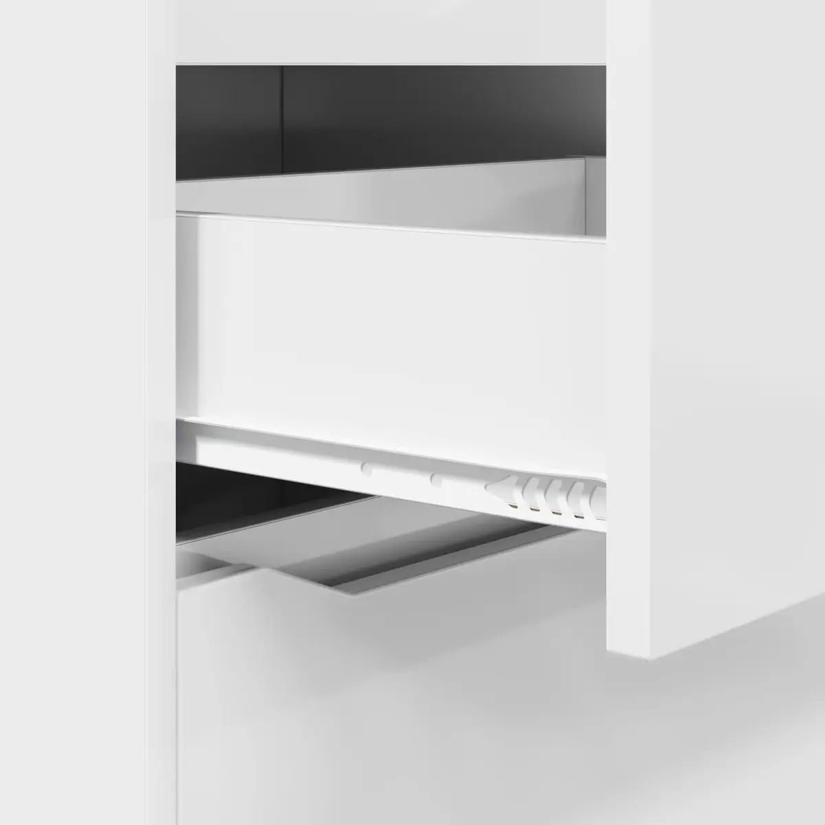 Storage Cabinet High Gloss White Organizer 60 x 48 x 105 cm