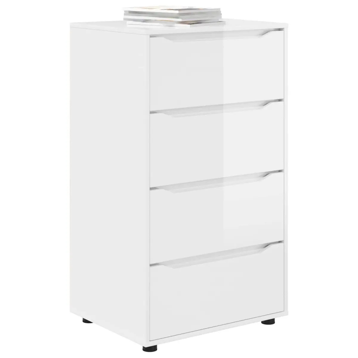 Storage Cabinet High Gloss White Organizer 60 x 48 x 105 cm