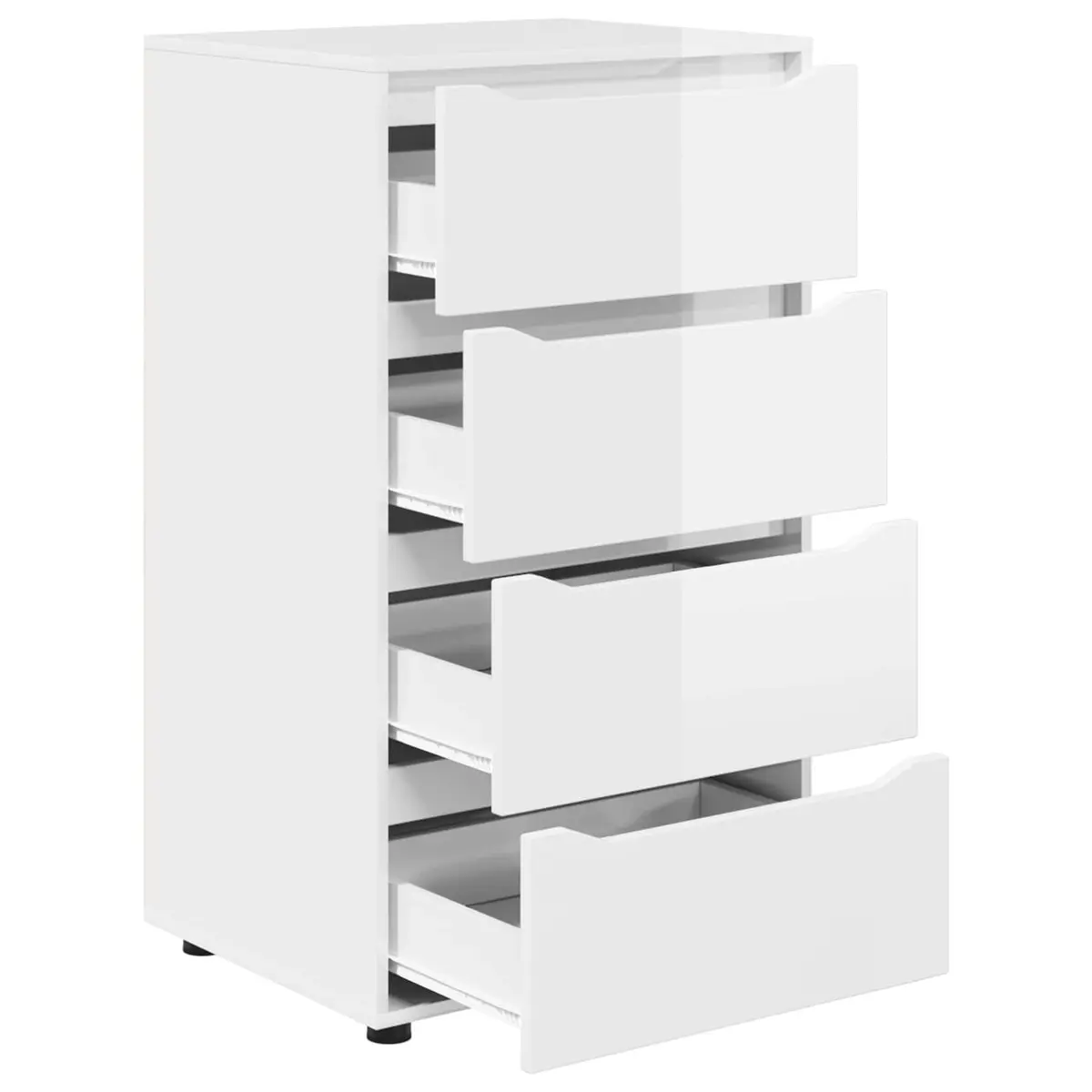 Storage Cabinet High Gloss White Organizer 60 x 48 x 105 cm