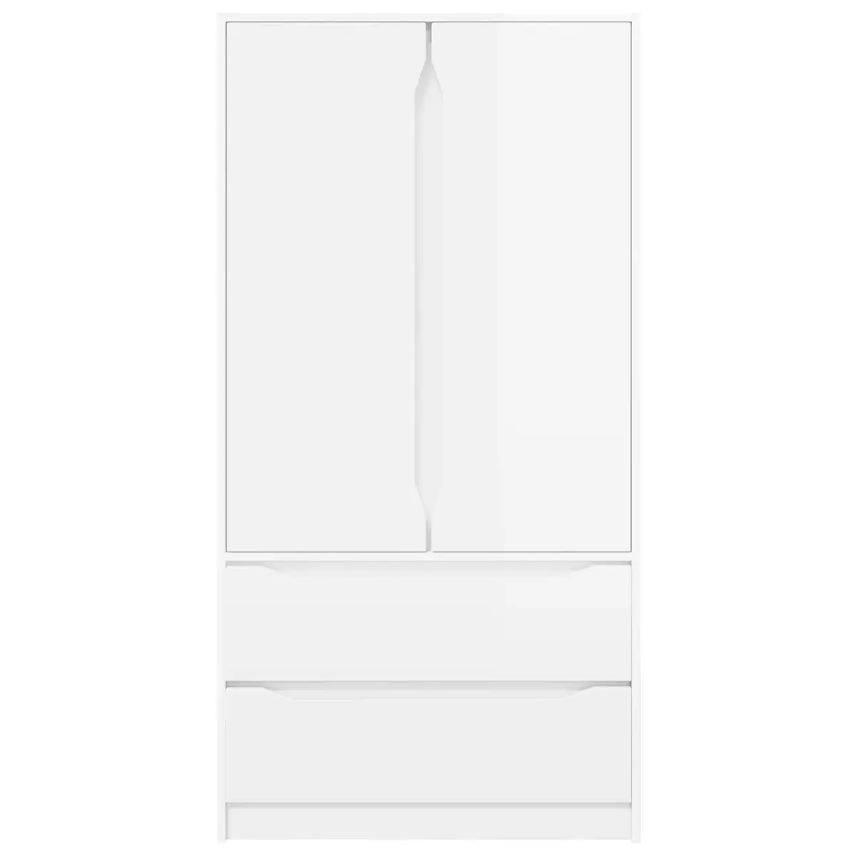 Wardrobe Storage Cupboard 79.5 x 49 x 156 cm High Gloss White