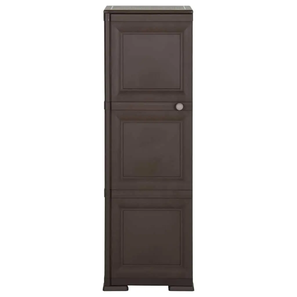 Storage Cabinet Organiser 40x43x125cm Brown Plastic Home Office
