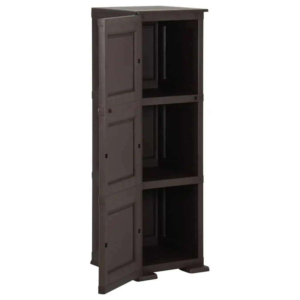 Storage Cabinet Organiser 40x43x125cm Brown Plastic Home Office