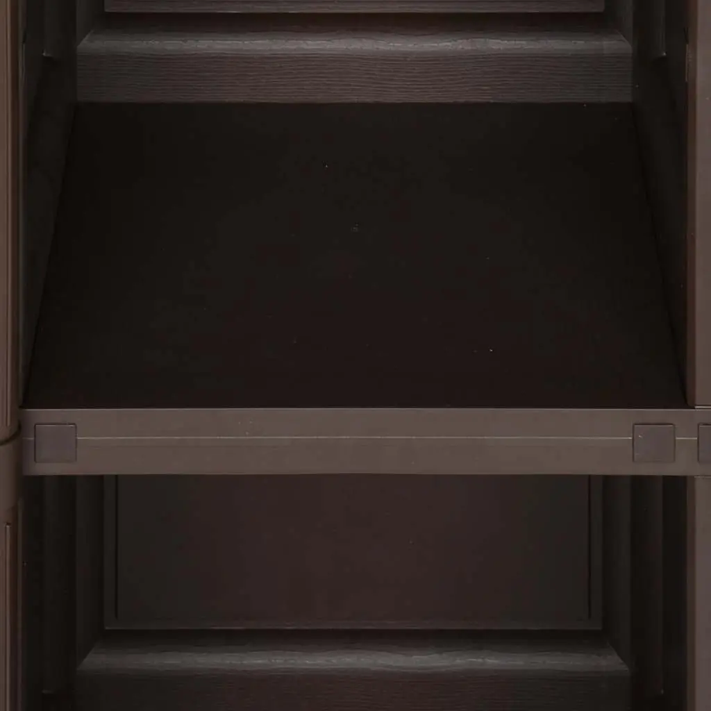 Storage Cabinet Organiser 40x43x125cm Brown Plastic Home Office