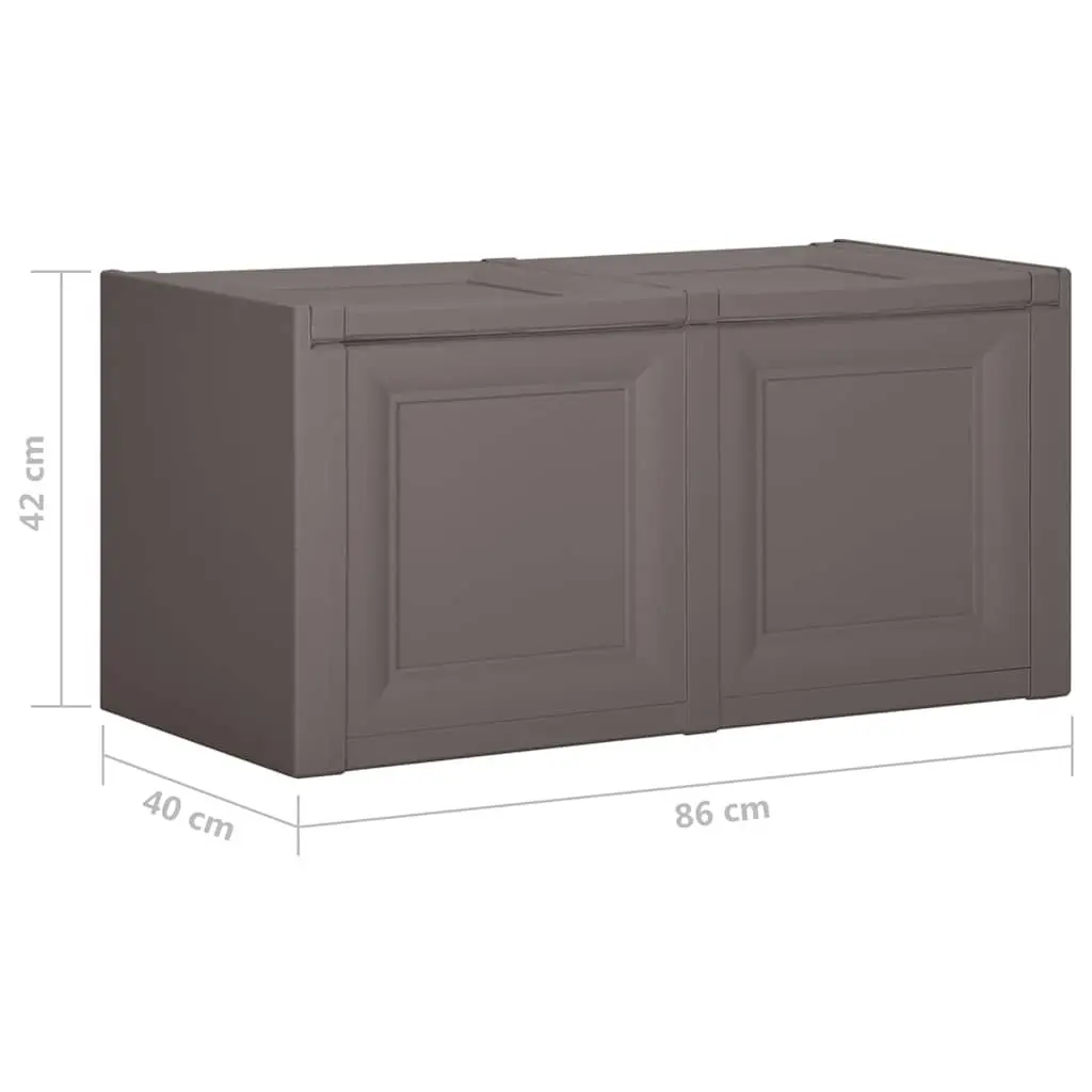 Storage Cushion Box Bench Seat Indoor Outdoor 86x40x42cm Grey