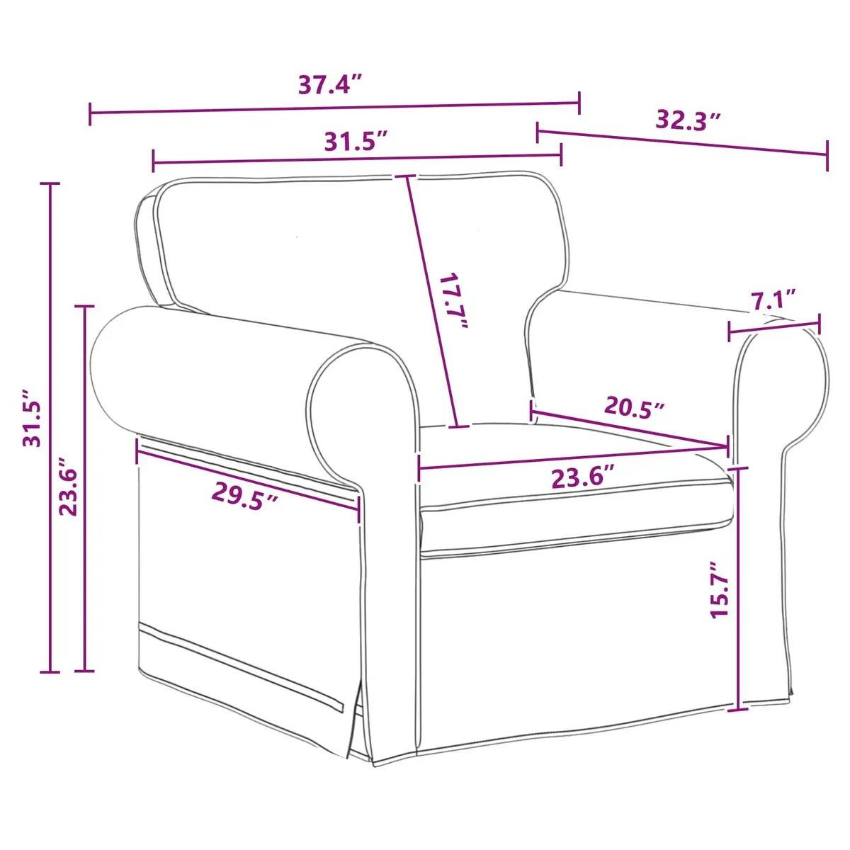 Sofa Set 2 Piece Modern Grey Fabric Living Room Furniture Contemporary Design