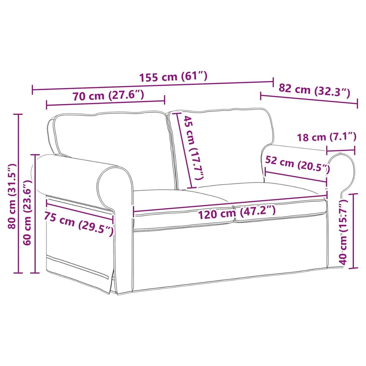 2 Piece Modular Sofa Set Black Contemporary Living Room Seating Fabric Couch