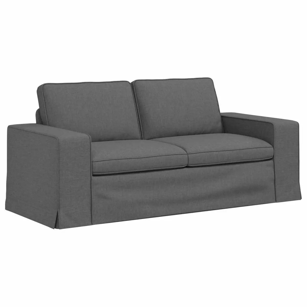 Modular Sofa Set Sectional Living Room Furniture 2 Piece Grey Fabric