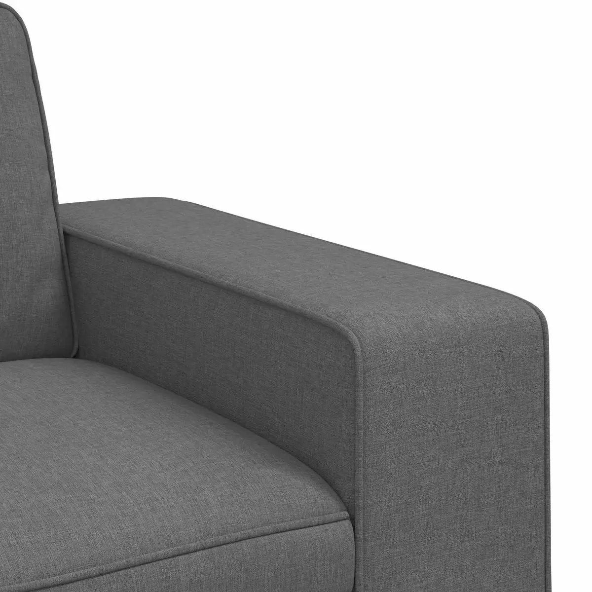 Modular Sofa Set Sectional Living Room Furniture 2 Piece Grey Fabric