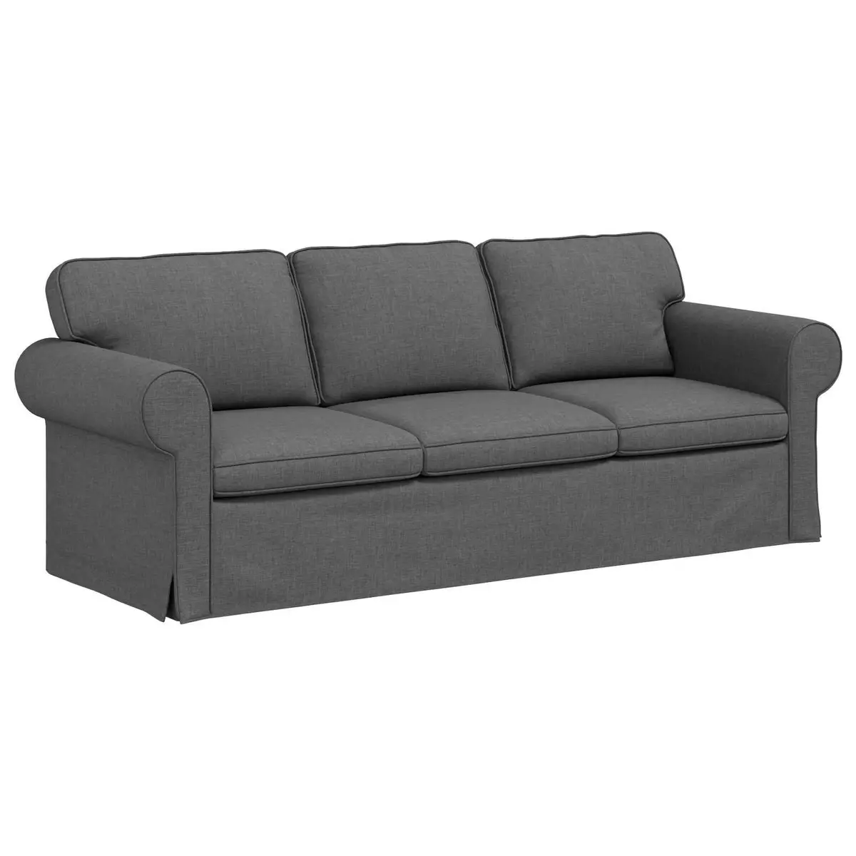 Sofa Set 2 pcs Grey Modular Living Room Furniture Modern Contemporary Design