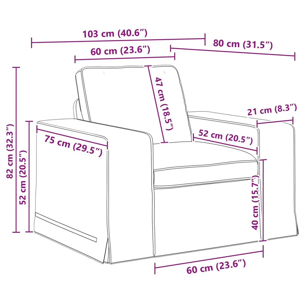 Sofa Set Modular Lounge Couch 2 pcs Dark Grey Fabric Living Room Furniture