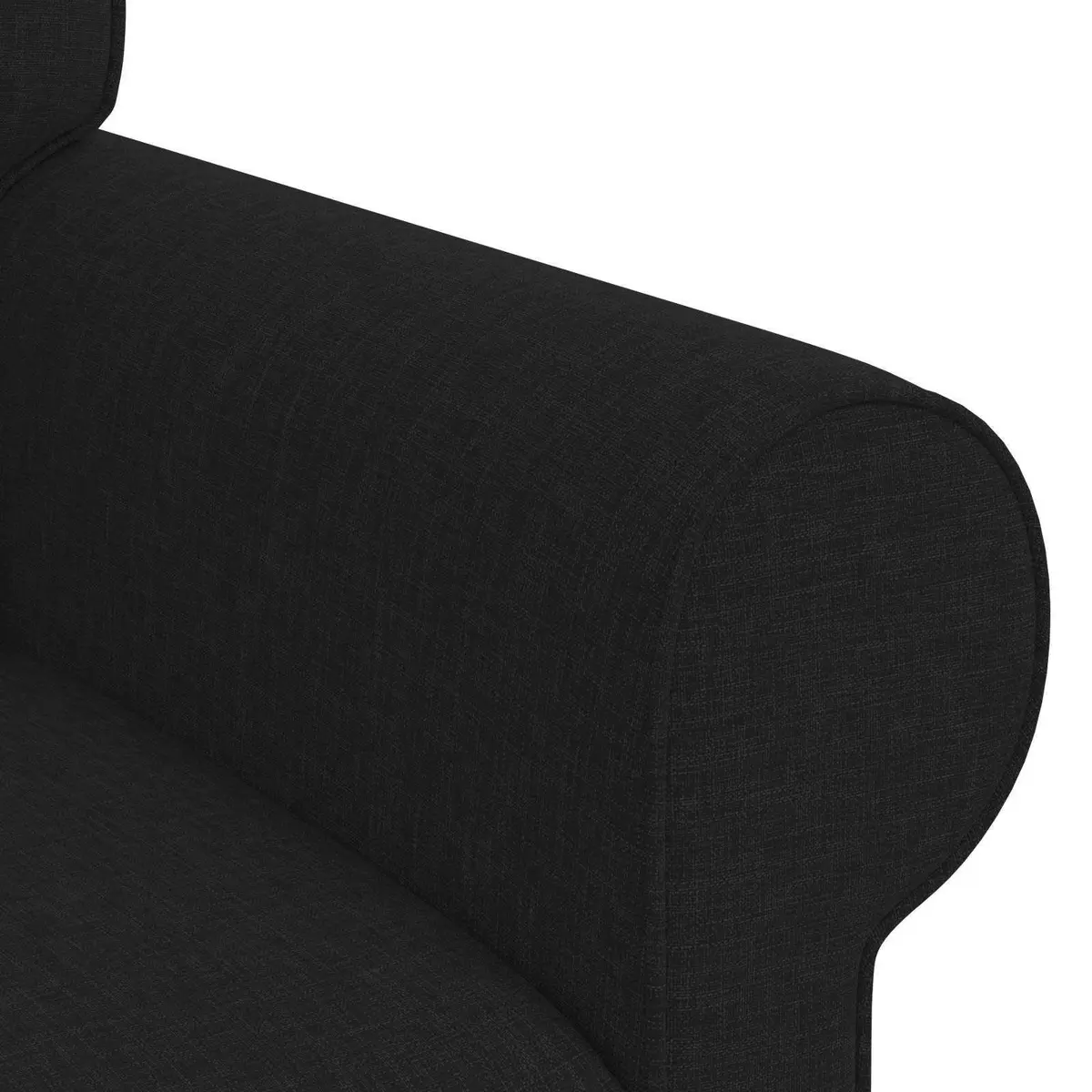 Sofa Set 2 Pieces Black Modular Living Room Furniture Contemporary Design 245cm