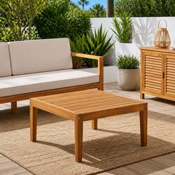 Reliable Outdoor Sectional Sofa with Strong Acacia Frame