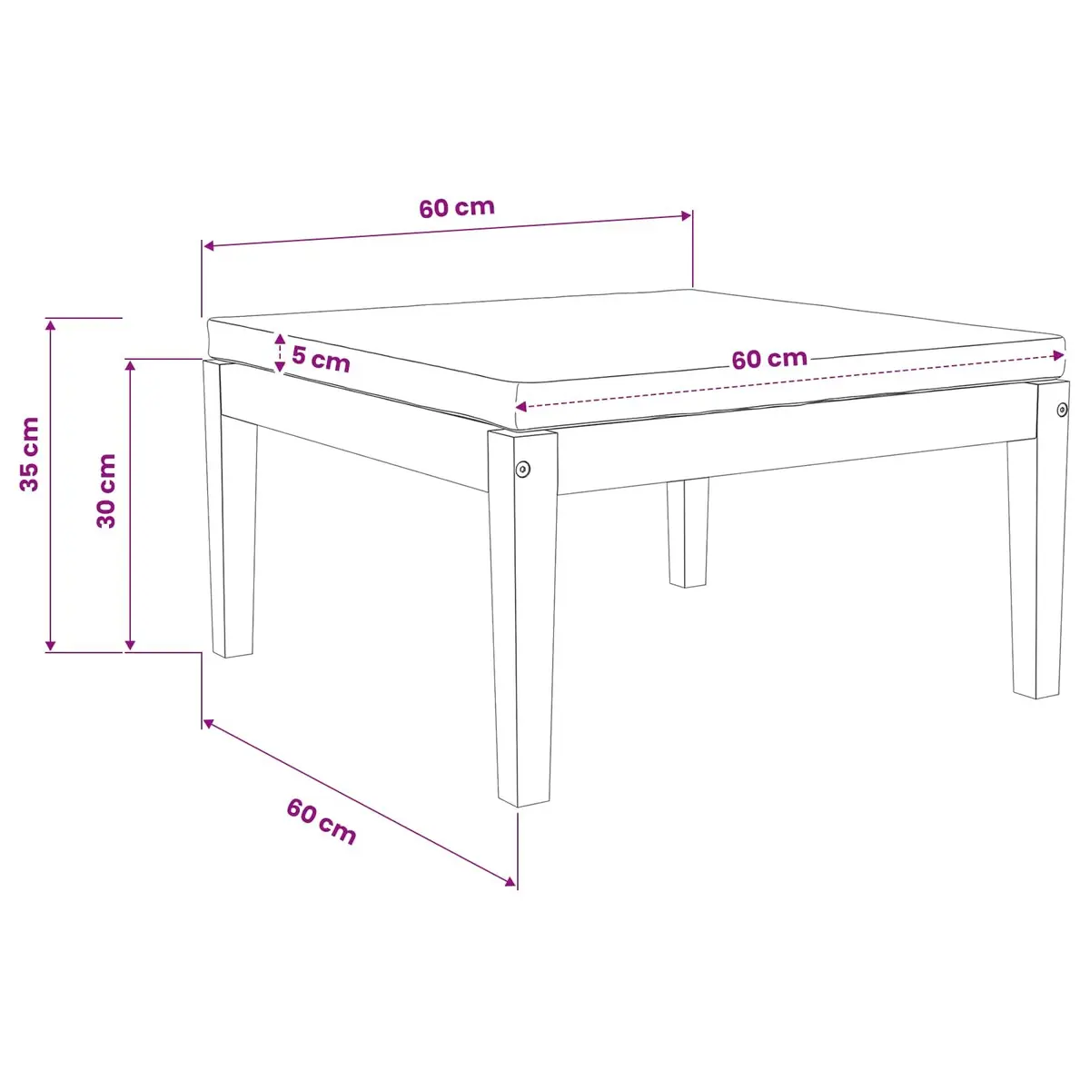Outdoor Sectional Sofa Unit for Gardens