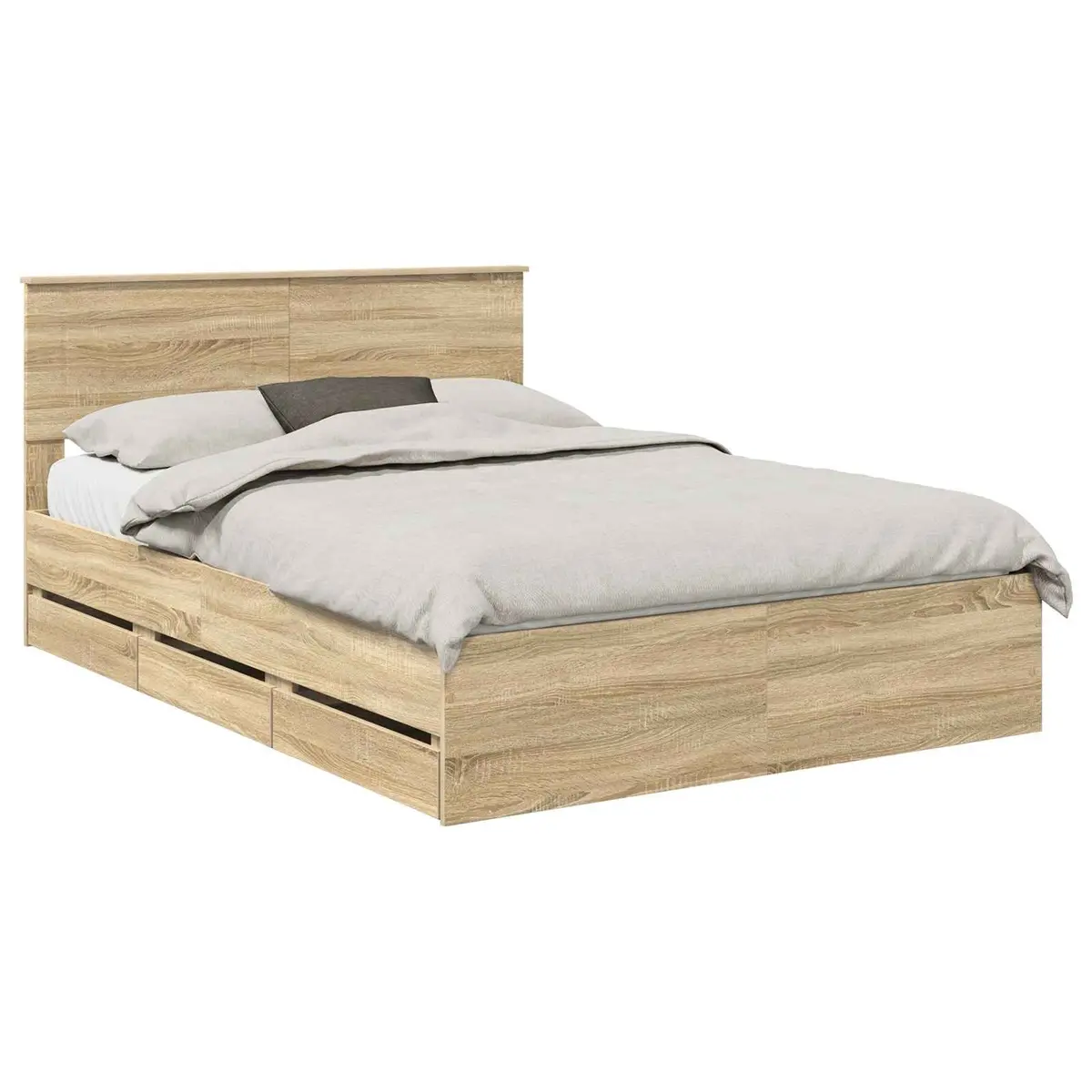 Bed Frame with Integrated Storage for Comfort 150x200cm
