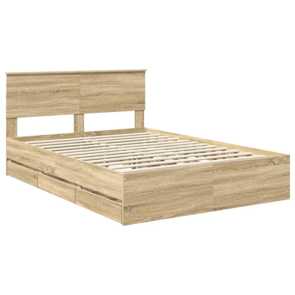 Bed Frame with Integrated Storage for Comfort 150x200cm