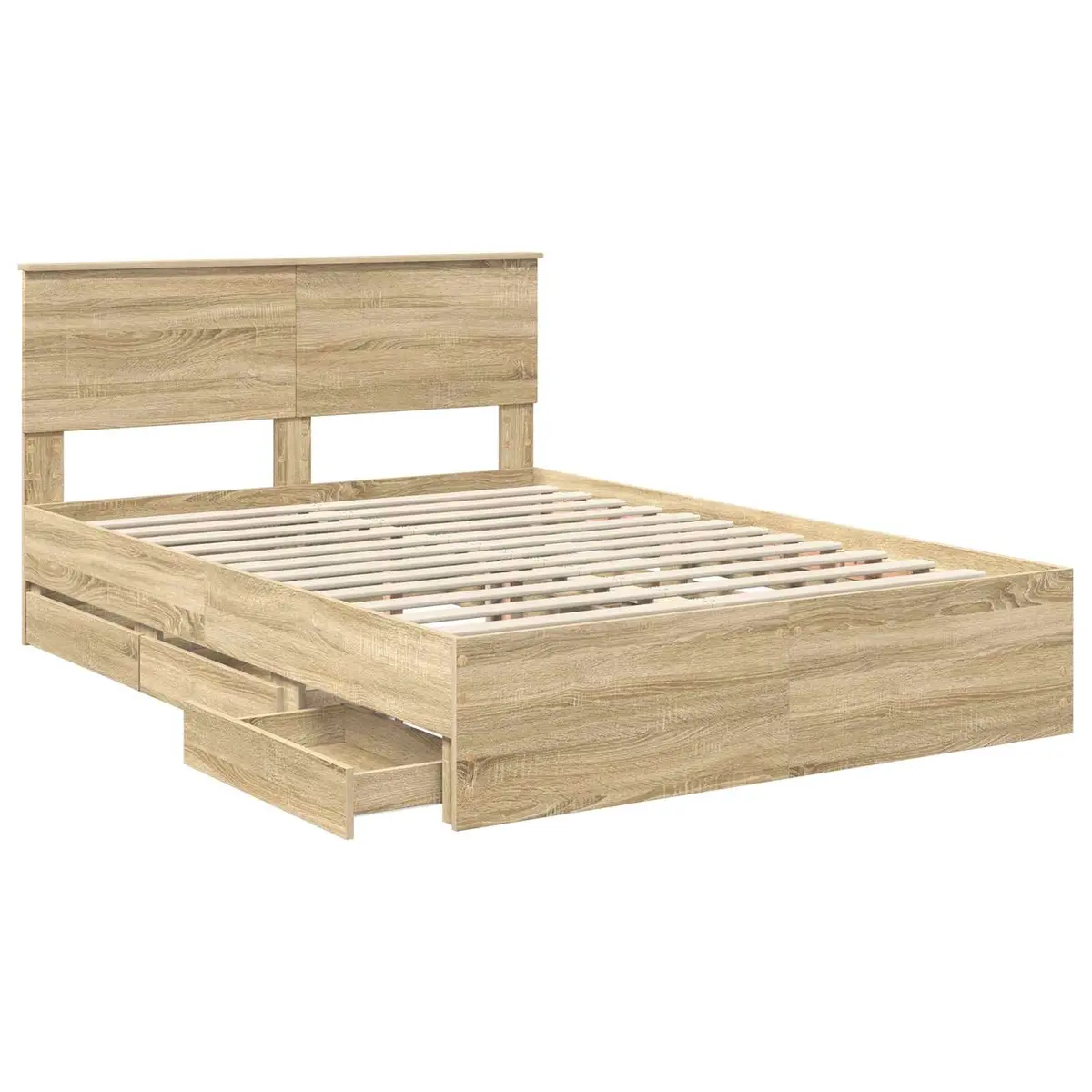 Bed Frame with Integrated Storage for Comfort 150x200cm
