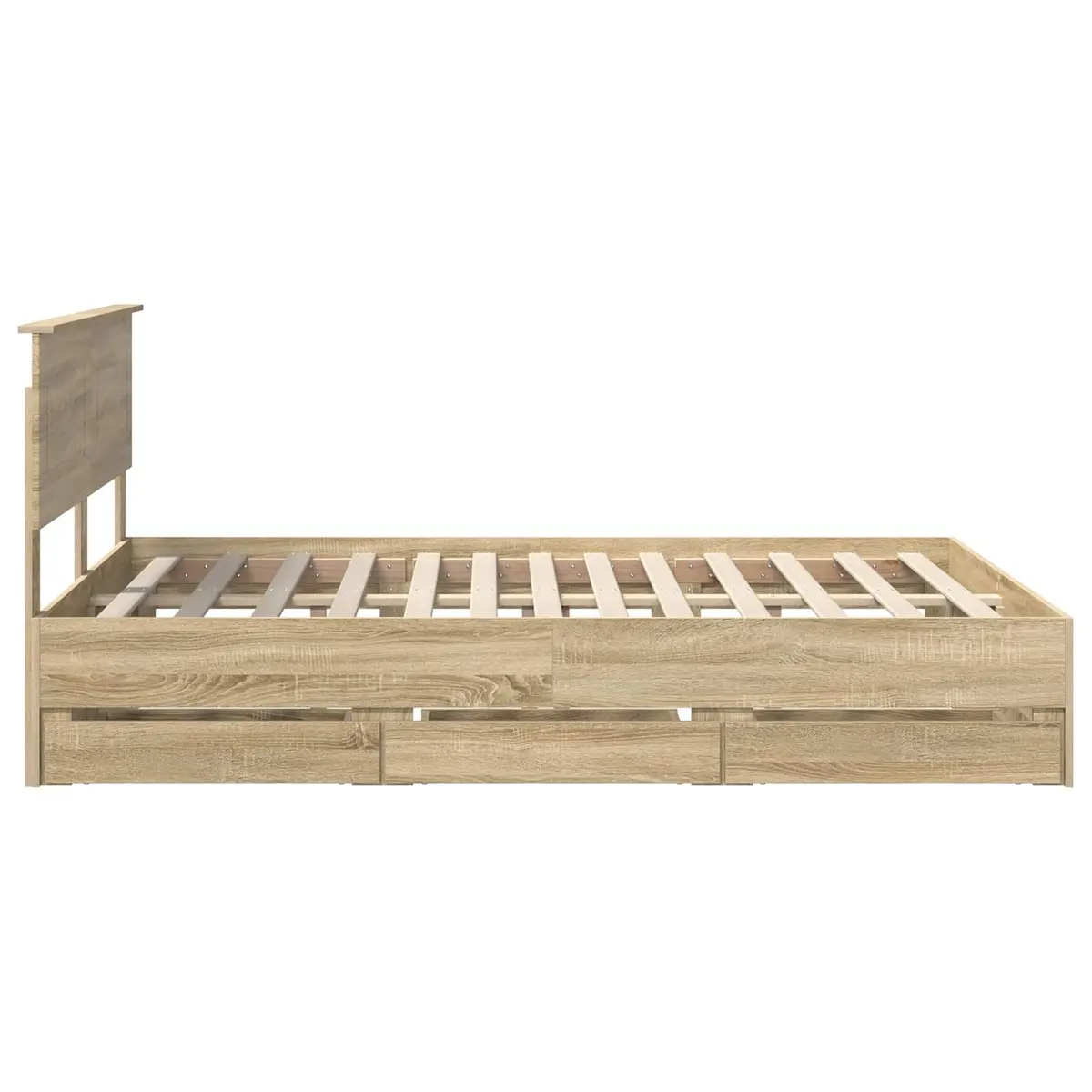 Bed Frame with Integrated Storage for Comfort 150x200cm
