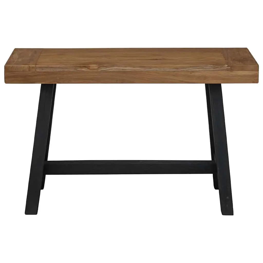 Teak Bench Kitchen Dining Room Hallway Seating 80cm Brown