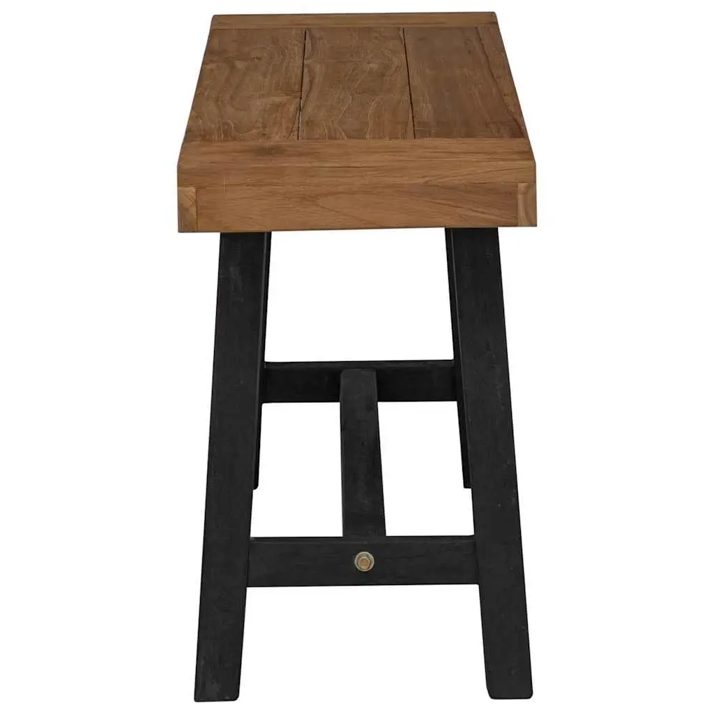 Teak Bench Kitchen Dining Room Hallway Seating 80cm Brown