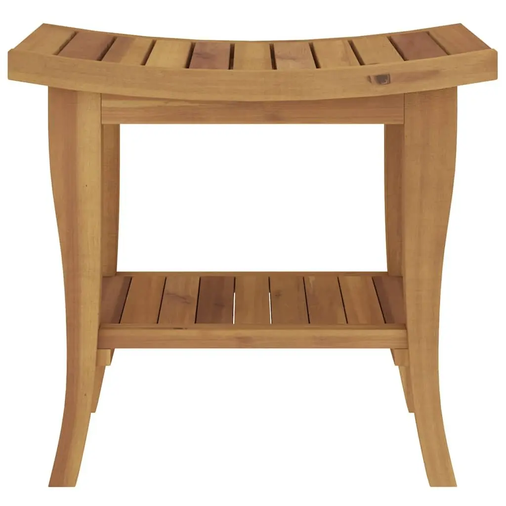 Wooden Bathroom Side Table Shower Storage Shelf 50x35x45cm Brown