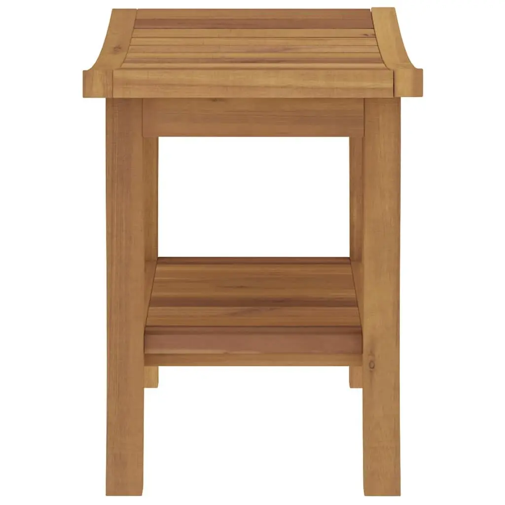 Wooden Bathroom Side Table Shower Storage Shelf 50x35x45cm Brown