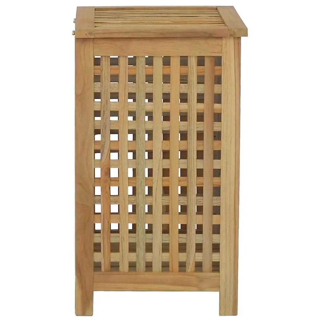 Laundry Basket Storage 50x35x60 cm Solid Teak Wood Brown