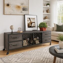 Reliable Silver TV Cabinet with Ample Storage