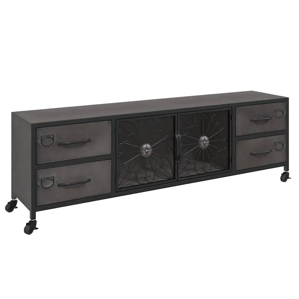 Silver TV Cabinet with Ample Storage