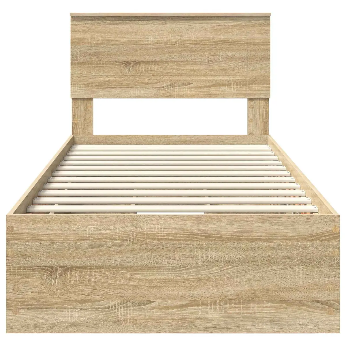 Bed Frame with Storage Drawer Sonoma Oak 90 x 190 cm Engineered Wood Bedroom