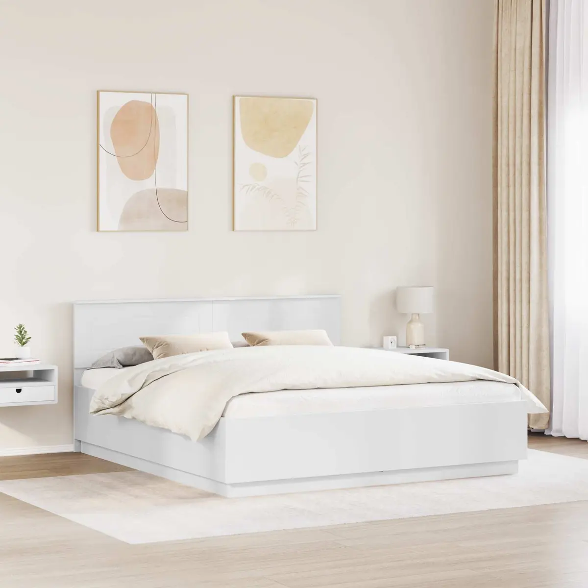 White Bed Frame 180 x 200 cm