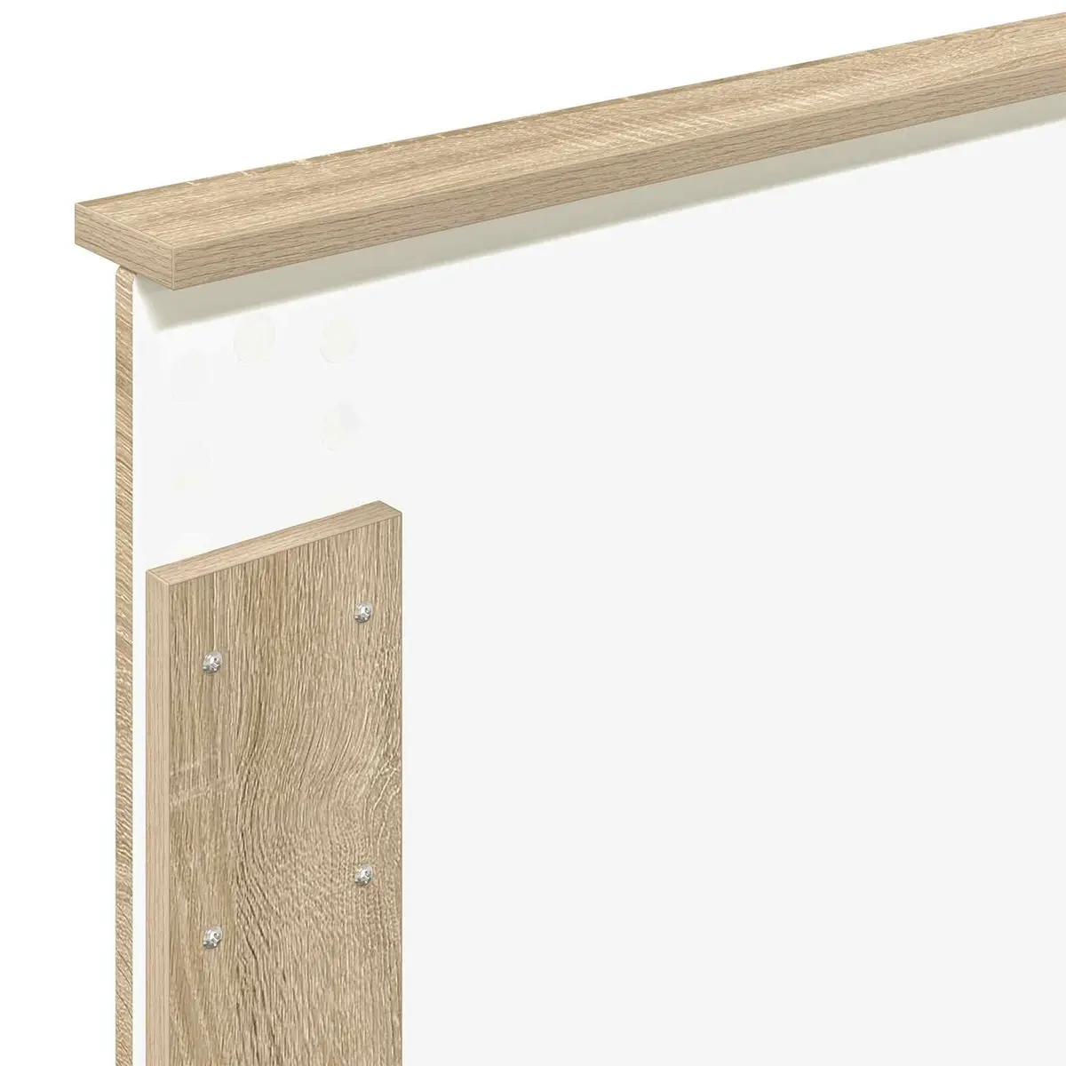 Bed Frame with Wall-Mounted Headboard