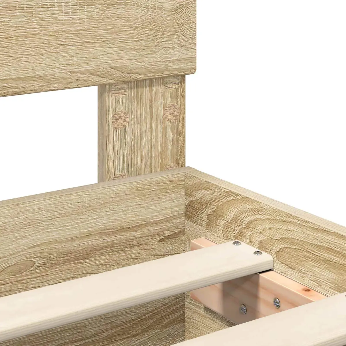 Bed Frame with Wall-Mounted Headboard