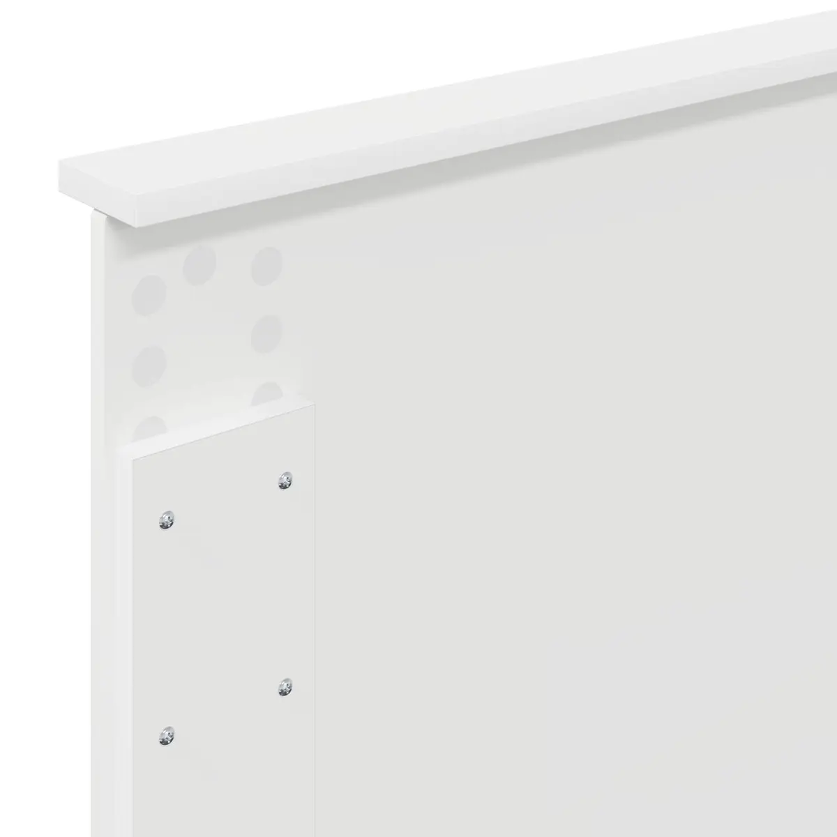 Bed Frame with Shelf White 90 x 190 cm Storage Headboard Adjustable Footboard