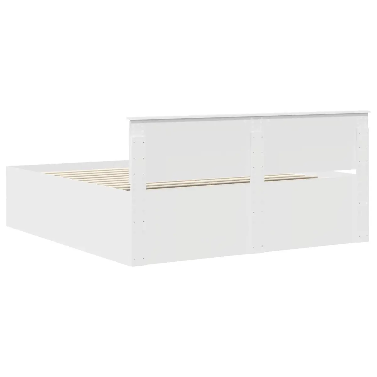 Bed Frame with Headboard 180 x 200 cm White Modern Bedroom Furniture