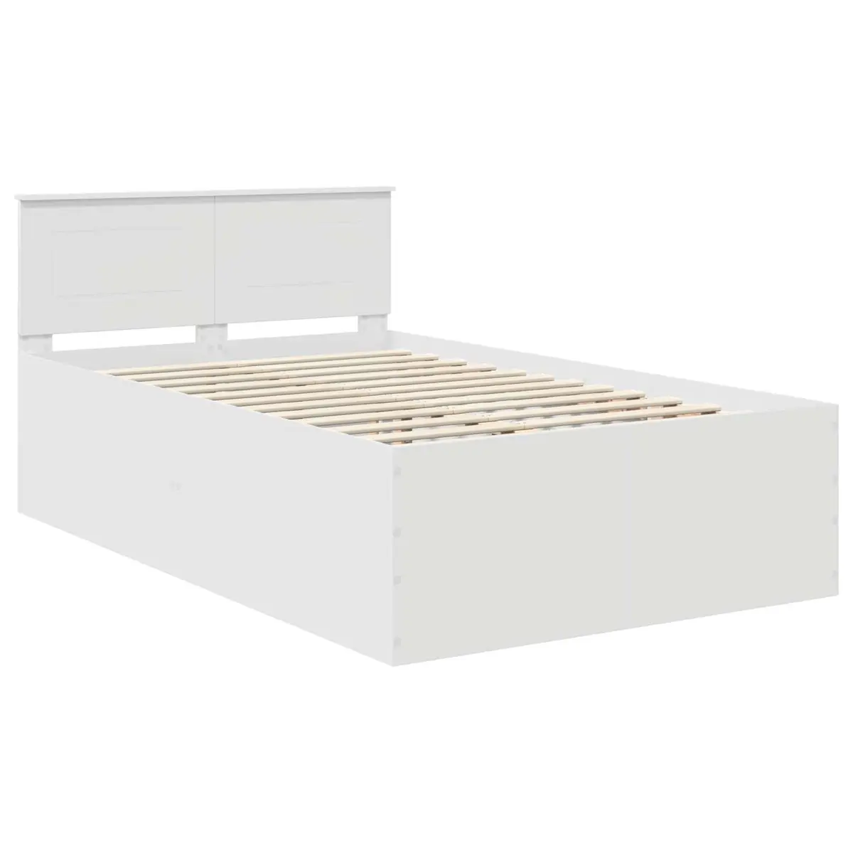 Bed Frame White 135 x 190 cm Modern Bedroom Furniture