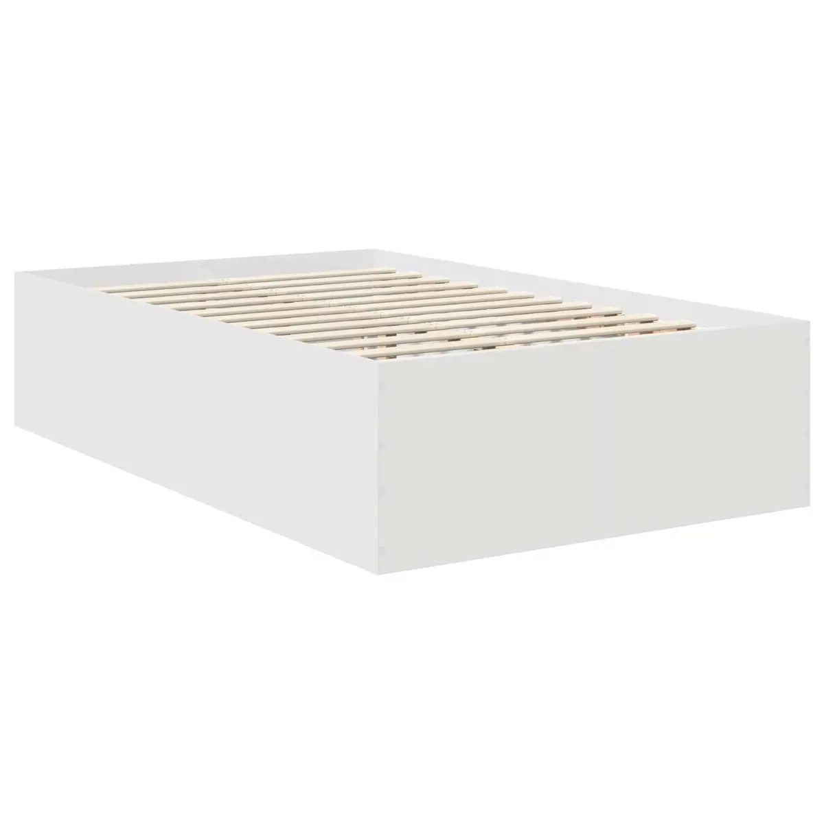 Bed Frame White 135 x 190 cm Modern Bedroom Furniture