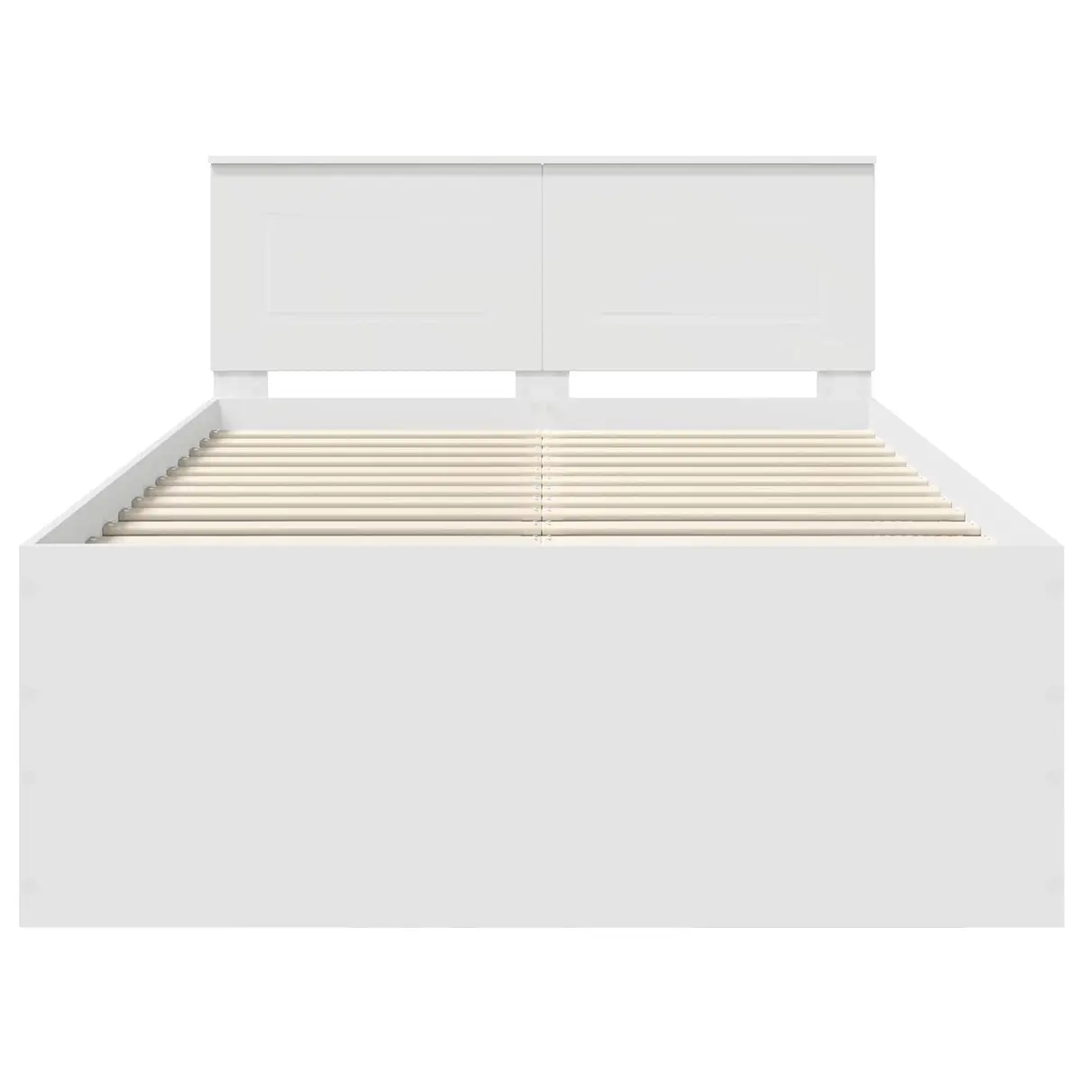 Bed Frame White 135 x 190 cm Modern Bedroom Furniture