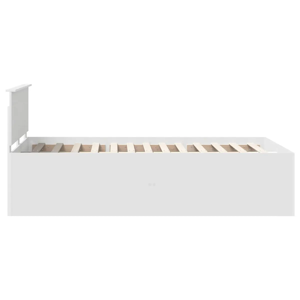 Bed Frame White 135 x 190 cm Modern Bedroom Furniture