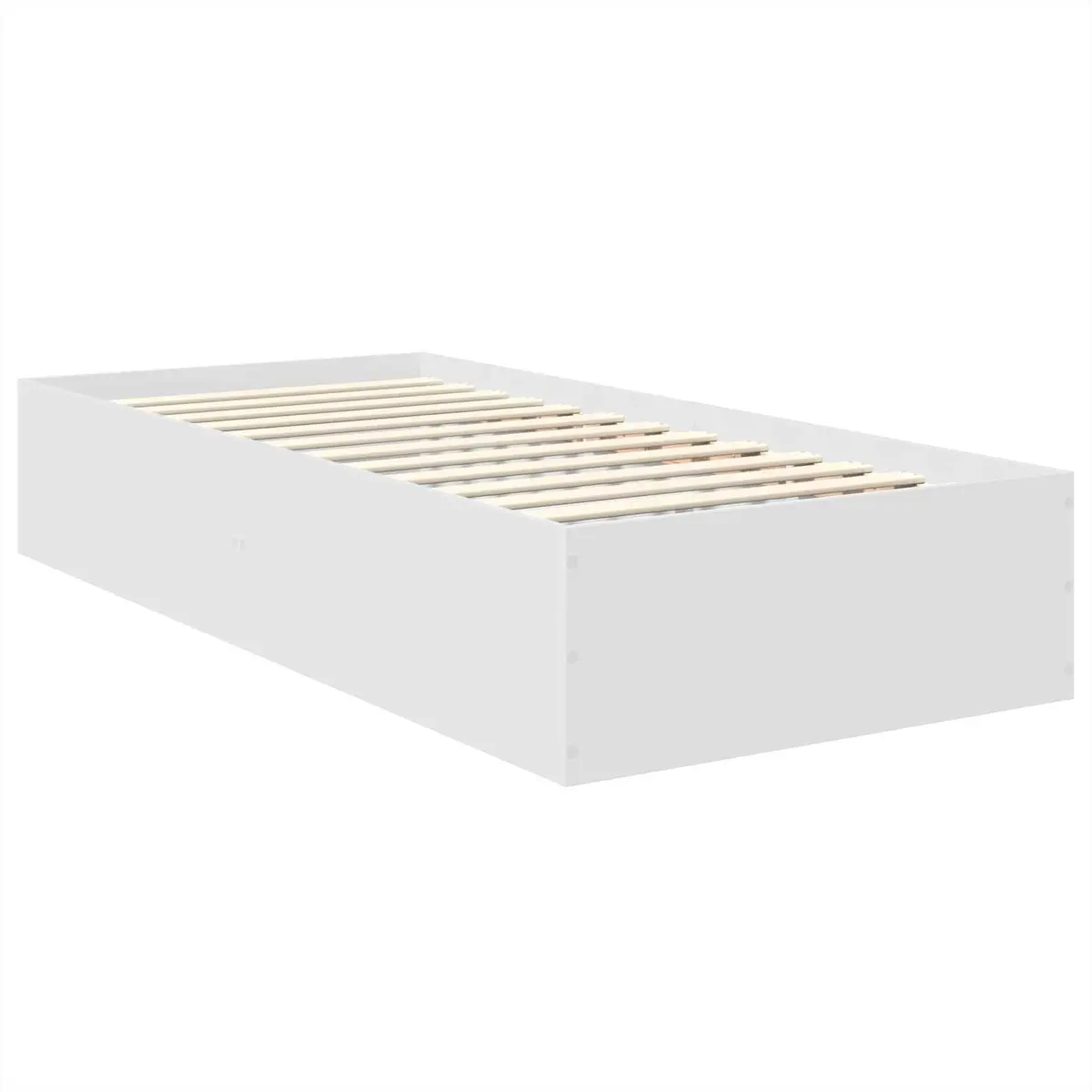 White Bed Frame with Headboard for Comfort