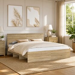 Comfortable and Reliable Bed Frame 180 x 200 cm with Headboard