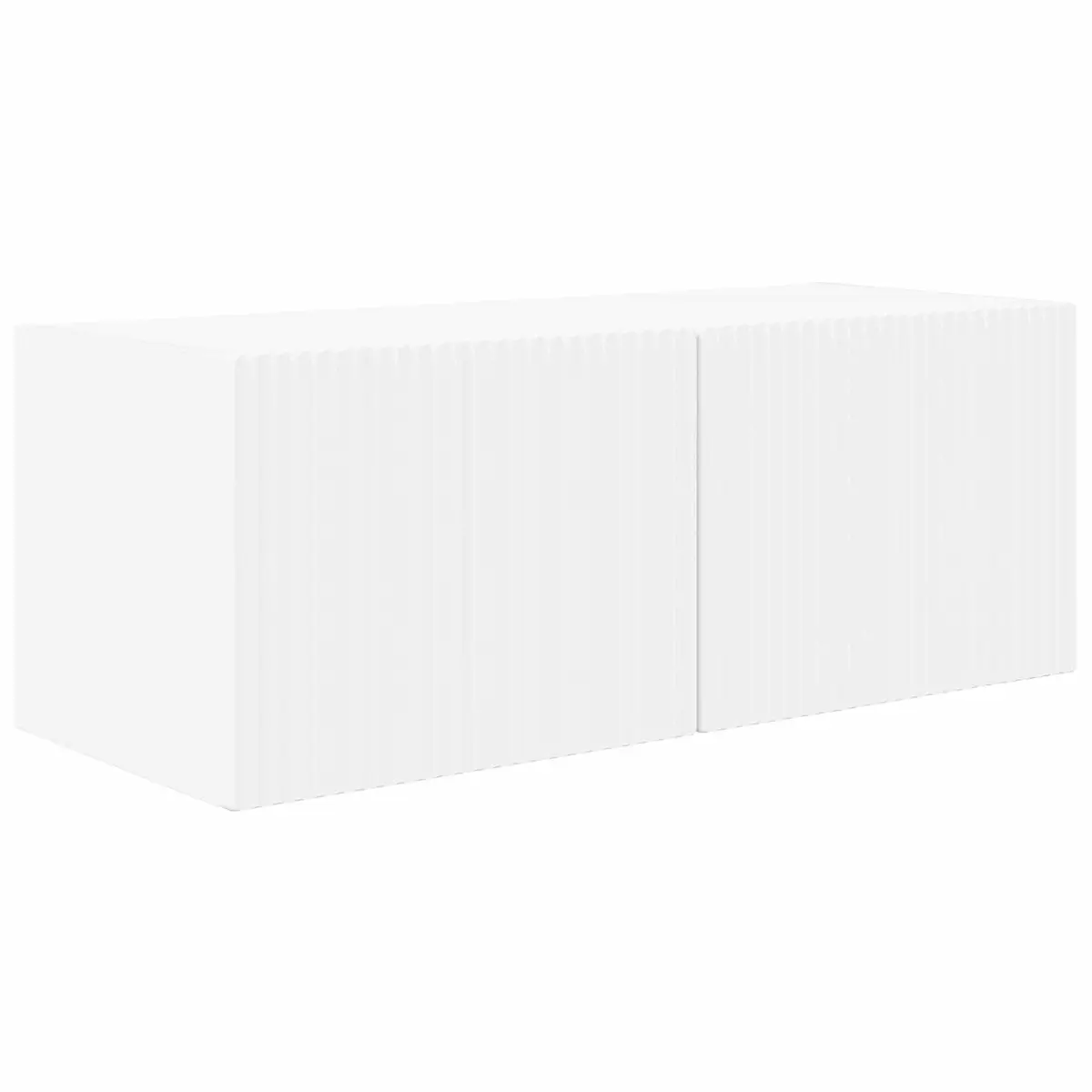 4-Piece White TV Wall Cabinet for Storage