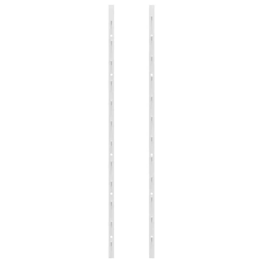 Wall Mounted Wine Rack Storage Organiser Set 2 pcs White Iron 24 Bottles
