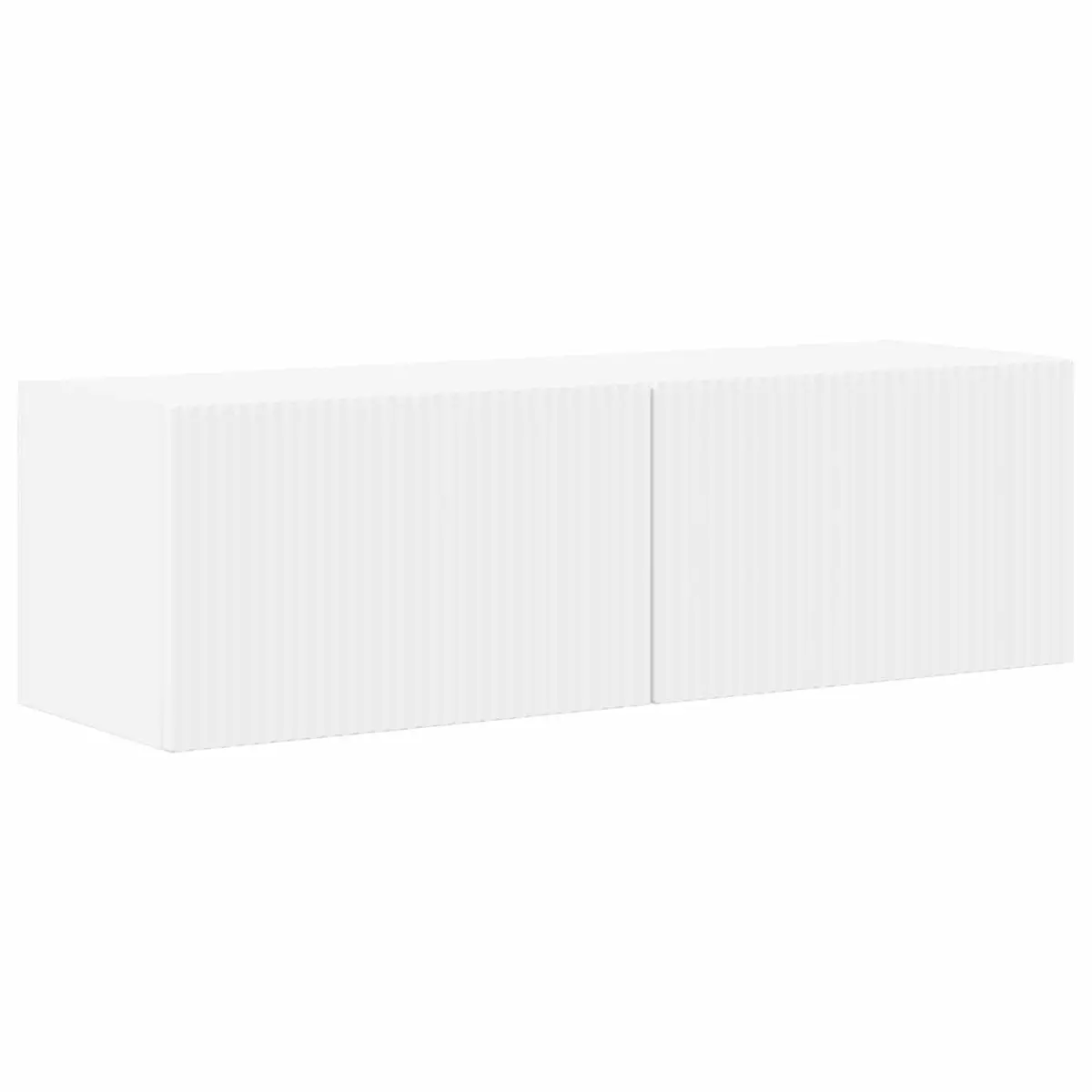 TV Cabinet Wall Mounted Storage Unit 8 Piece White Living Room