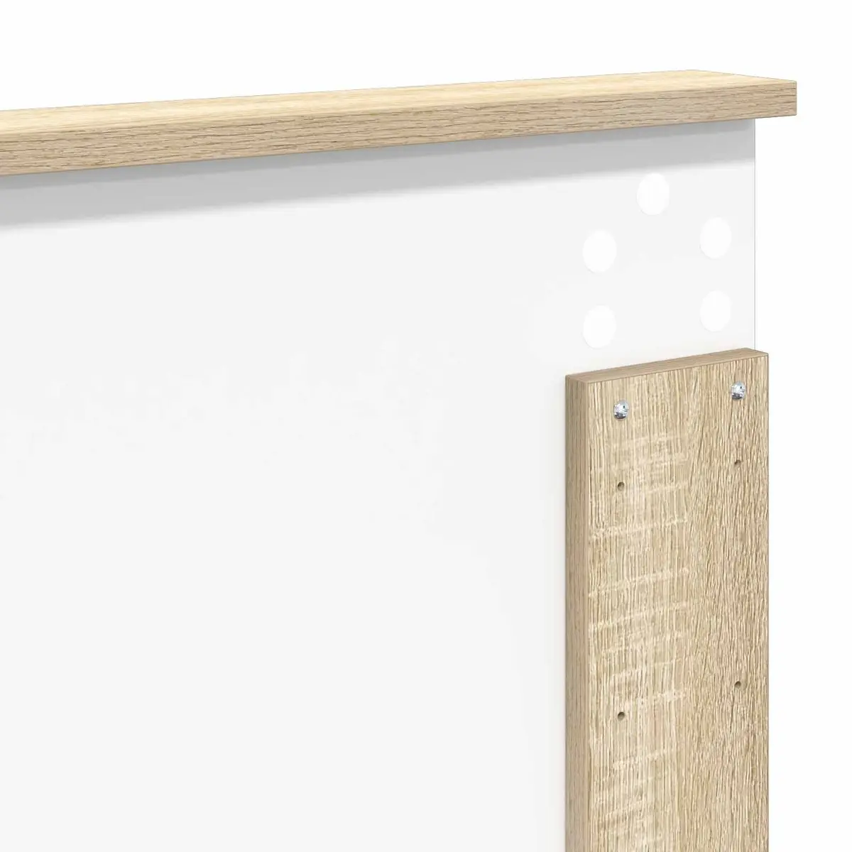 Bed Frame with Storage Drawers in Brown Oak